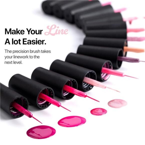 Cosmetics Gel Liner Nail Art Set of 36 Beyond Pink Colors Series for Swirl - Picture 2 of 7